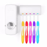Automatic Toothpaste Dispenser &Toothbrush Holder Set for Bathroom