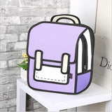 New 2D Cartoon Style Unisex Backpack  For Adults & Teenagers