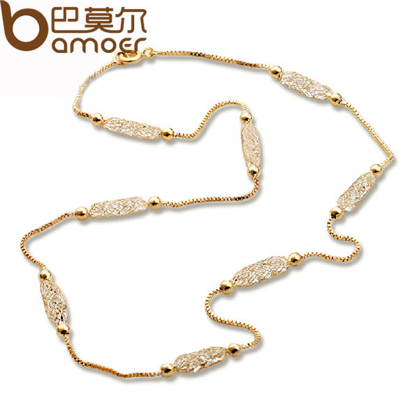 Luxury Gold Color Chain Necklace Zircon Crystal