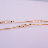 Luxury Gold Color Chain Necklace Zircon Crystal