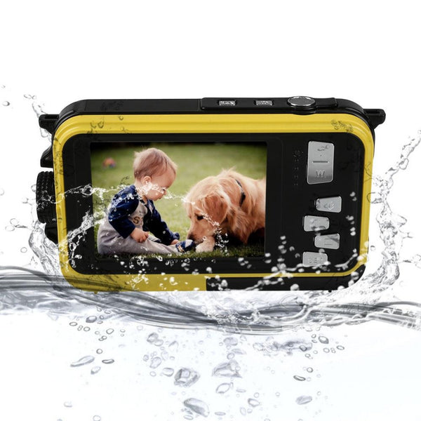 Waterproof Digital Camera FHD, 1080P, 24MP, Dual Screen 2.7"/1.8"