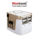 4 USB Port All in One Universal International SMART AC Power Charger Adaptor Plug